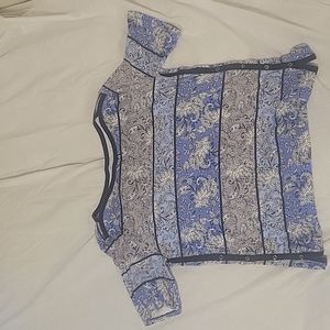 Croft & Barrow XL Striped Paisley Tee Shirt